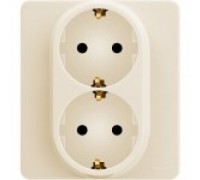 Розетка двойная с заземлением Legrand Inspiria 673751 слоновая кость