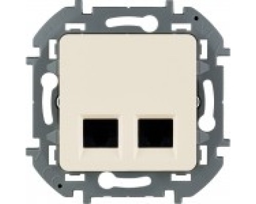 Розетка компьютерная 2хRJ-45 UTP CAT6 Legrand Inspiria 673841 слоновая кость