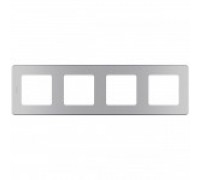 Рамка четверка Legrand Inspiria 673962 алюминий