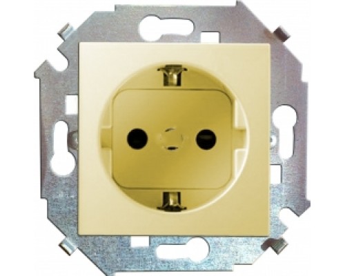 РОЗЕТКА 2Р+Е С ЗАЗЕМЛЕНИЕМ SIMON 1591432-031 СЛ.КОСТЬ