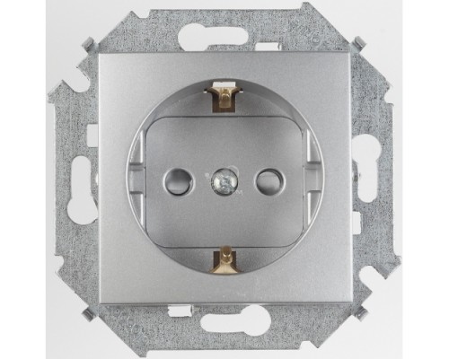 РОЗЕТКА 2Р БЕЗ ЗАЗЕМЛЕНЯ SIMON  АЛЮМИНИЙ