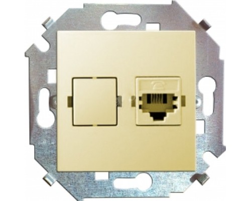 РОЗЕТКА КОМПЬЮТЕРНАЯ RJ-45(ВИТАЯ ПАРА), SIMON 1591598-031 СЛ.КОСТЬ