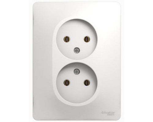 Розетка 2-я без заземления Schneider Electric Glossa.