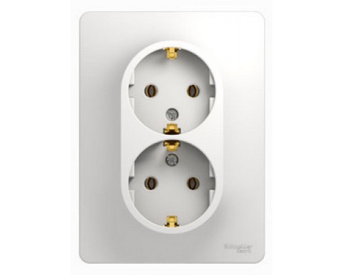 Розетка 2-я с заземлением Schneider Electric Glossa.