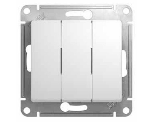 Выключатель  3-клавишный  Schneider Electric Glossa.