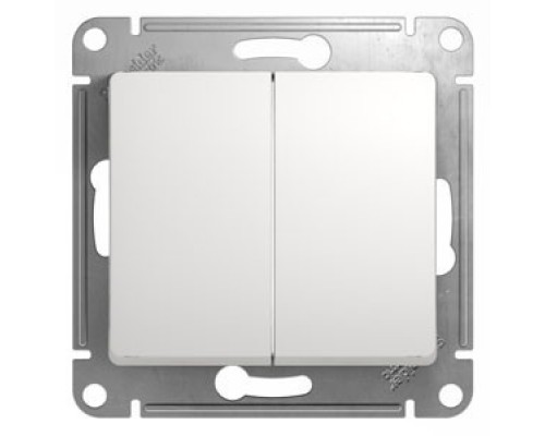 Выключатель  2-клавишный  Schneider Electric Glossa.