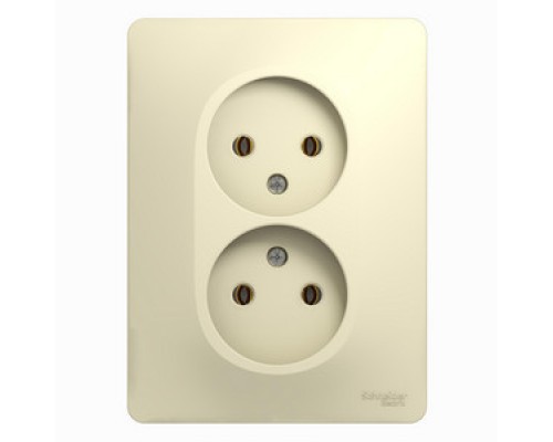Розетка 2-я без заземления Schneider Electric Glossa.