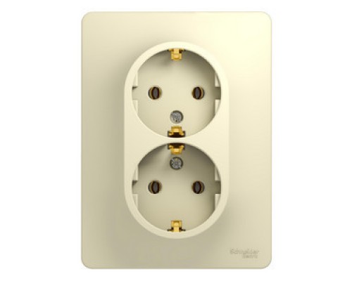 Розетка 2-я с заземлением Schneider Electric Glossa.