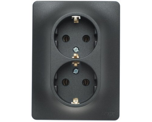 Розетка 2-я с заземлением Schneider Electric Glossa.