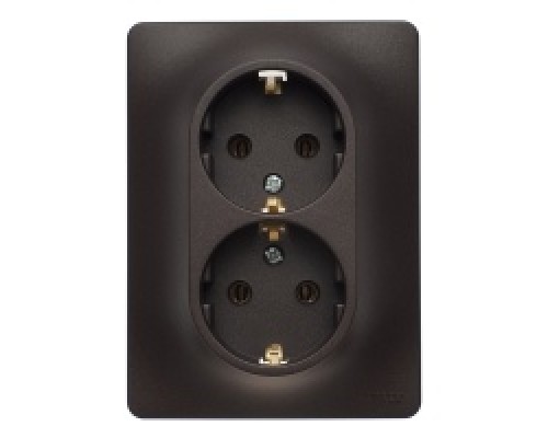 Розетка 2-я с заземлением Schneider Electric Glossa.