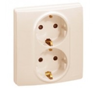 Розетка двойная с заземлением двойная Легранд Этика 
