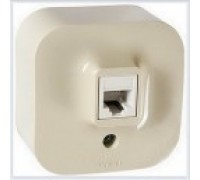 Розетка телефонная Legrand "Quteo", цвет:крем