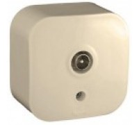 Розетка телевизионная Legrand "Quteo", цвет:крем