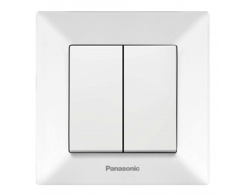Выключатель Panasonic Arkedia двухклавишный белый